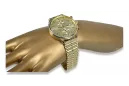 Жълт 14k 585 златен мъжки часовник Geneve mw005y&mbw007y