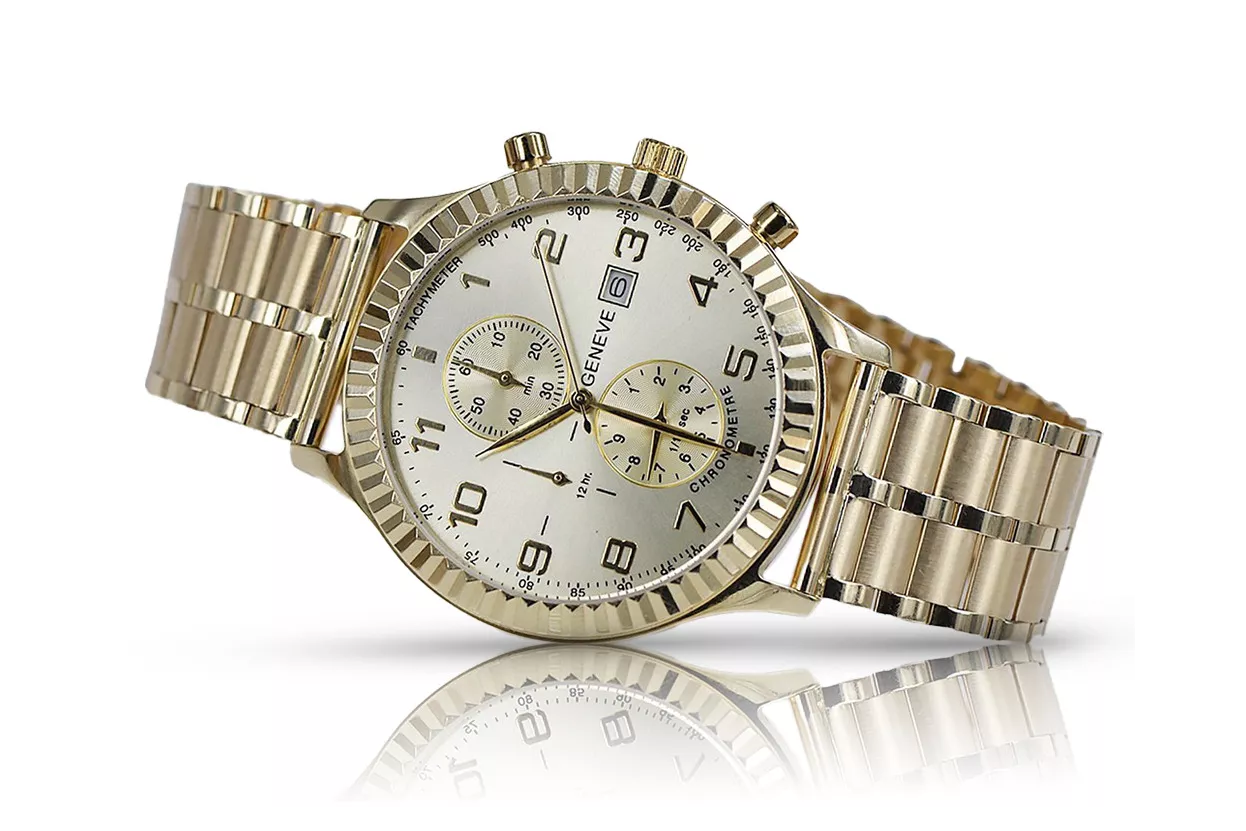 Golden Geneve pánské hodinky ★ Złotychlopak.pl ★ Čištění zlata 585 333 nízká cena!