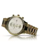 Złoty zegarek z bransoletą męski 14k Geneve mw007ydy&mbw015y