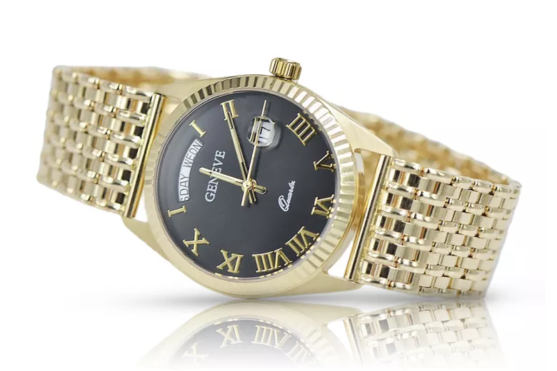 Gold men's watch Geneve ★ https://zlotychlopak.pl/ru/ ★ Золотая чистота 585 333 Низкая Цена!