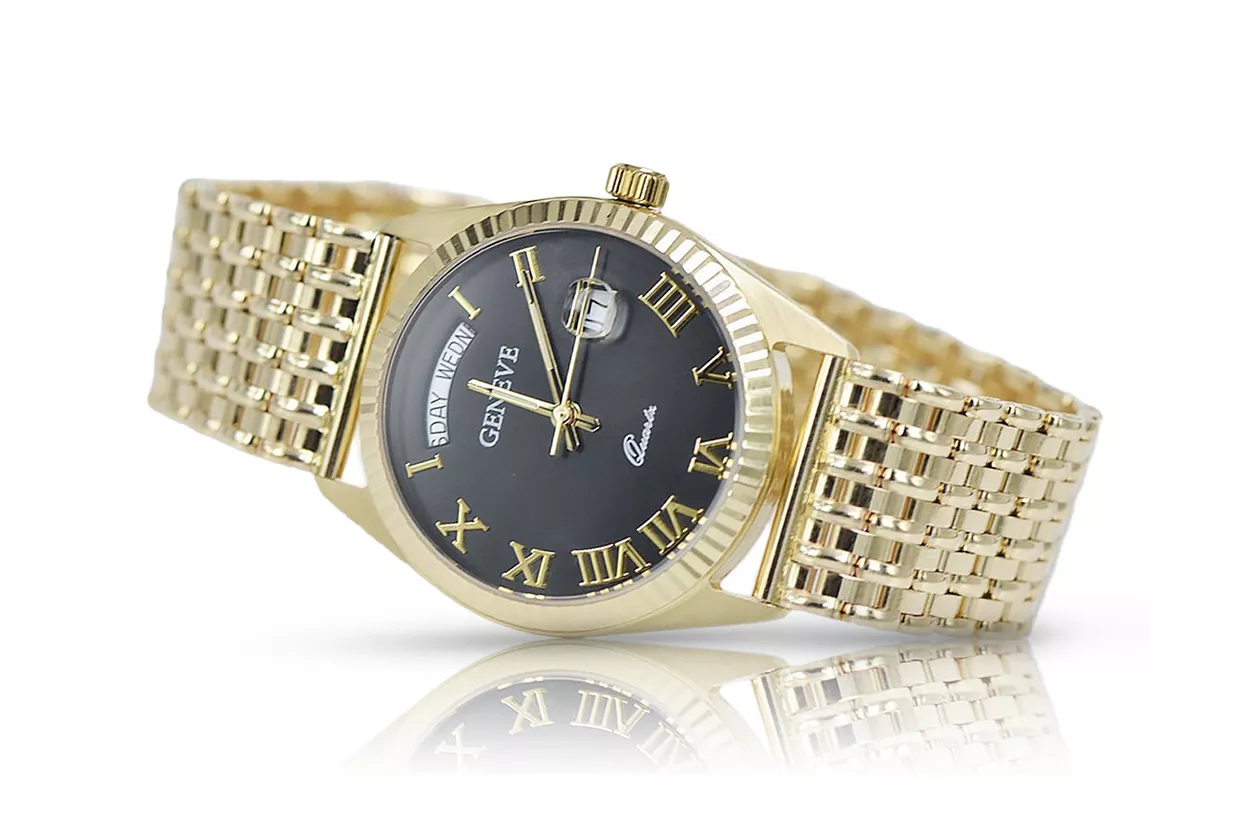 Gold men's watch Geneve ★ https://zlotychlopak.pl/ru/ ★ Золотая чистота 585 333 Низкая Цена!