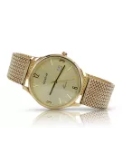 Złoty zegarek męski 14K Geneve, kwarcowy, włoski, 40mm | Zlotychlopak.pl