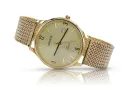 Złoty zegarek męski 14K Geneve, kwarcowy, włoski, 40mm | Zlotychlopak.pl
