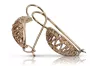 Vintage rose pink 14k 585 gold  Vintage Hanging earrings ven154