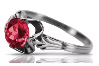 Русское советское серебряное кольцо с рубином 925 пробы vrc023s Vintage