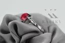 Srebrny pierścionek Rosyjski 925 z Rubinem vrc023s Vintage