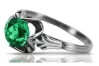 Vintage silver 925 Emerald ring vrc023s Vintage