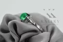 خاتم فضي روسيا 925 مع Emerald vrc023s فنتاش