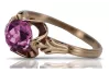 Vintage 925 Silver Rose Gold Plated Amethyst Ring vrc023rp Vintage