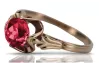Vintage 925 Silver Rose Gold Plated Ruby Ring vrc023rp Vintage