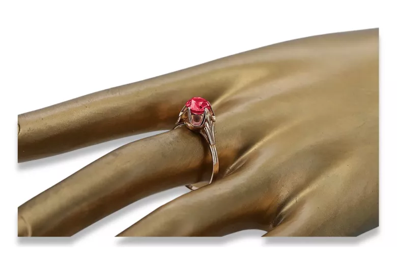 Руска съветска роза 14k 585 злато александрит рубин изумруд сапфир циркон пръстен vrc084