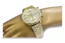 Жълт 14k 585 златен мъжки часовник Geneve mw005ydg&mbw006y18cm