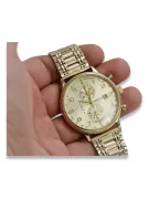 Jaune 14k 585 or Montre Genève homme mw005ydg&mbw006y18cm