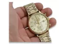 Желтые 14k 585 золотые мужские часы Geneve mw005ydg&mbw006y18cm