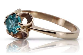 Російська радянська троянда, золото 585 проби, александрит, рубін, смарагд, сапфір, циркон, каблучка vrc014