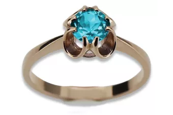 Російська радянська троянда, золото 585 проби, александрит, рубін, смарагд, сапфір, циркон, каблучка vrc014