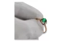 خاتم من الذهب الأحمر الوردي 14k 585 مع Emerald vrc348