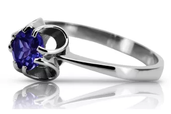 Silver 925 Ruský prsten s VRC348S vinobraní Sapphire