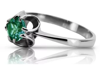خاتم فضي روسيا 925 مع Emerald vrc348s فنتاش