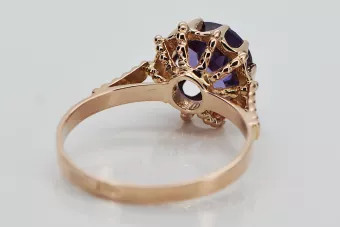 Inel sovietic rusesc din aur 585 trandafir 14k alexandrit rubin smarald safir zircon vrc014
