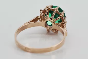 Russian Soviet rose 14k 585 gold Alexandrite Ruby Emerald Sapphire Zircon ring  vrc014