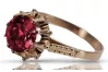 Vintage rose pink 14k gold 585 Ruby ring vrc045 Vintage