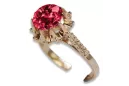 Pierścionek z różowego czerwonego złota 14k 585 z Rubinem vrc045 Vintage