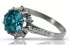 Vintage silver 925 Aquamarine ring vrc045s Vintage