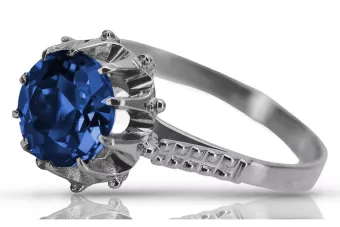 Silver 925 ruský prsten s VRC045S vinobraní Sapphire