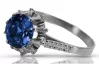 Vintage silver 925 Sapphire ring vrc045s Vintage