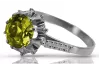 Vintage silver 925 Peridot ring vrc045s Vintage