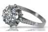 Vintage silver 925 Zircon ring vrc045s Vintage