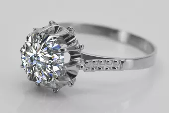 Sidabrinis žiedas Rusijos 925 su Cirkonija vrc045s Vintage