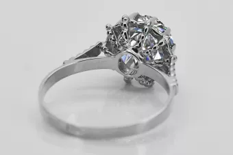 Sidabrinis žiedas Rusijos 925 su Cirkonija vrc045s Vintage