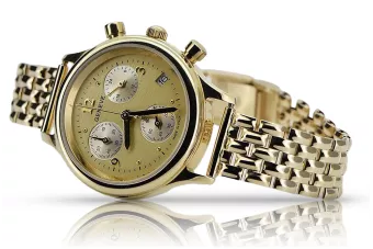 Χρυσό γυναικείο ρολόι 14k 585 με βραχιόλι Geneve lw019y&lbw004y