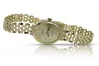 Italian yellow 14k gold 585 lady Geneve watch lw017y