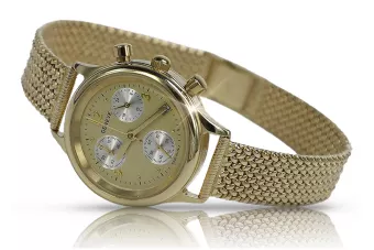 Gold men's watch Geneve ★ zlotychlopak.pl ★ Gold purity 585 333 Low Price!