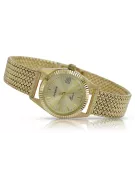 Złoty zegarek damski 14k 585 z bransoletą Geneve lw020ydy&lbw003y