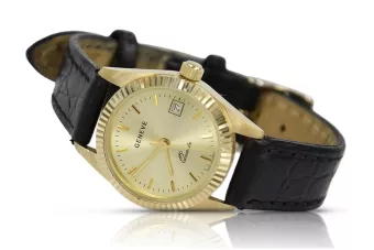 Złoty zegarek damski 14k 585 Geneve lw020ydy