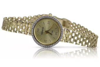 Reloj italiano amarillo 14k 585 dorado Lady Geneve lw039y