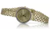 Italian yellow 14k 585 gold lady Geneve watch lw039y