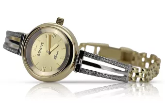 Υπέροχο 14k 585 χρυσό γυναικείο ρολόι Geneve lw040yw