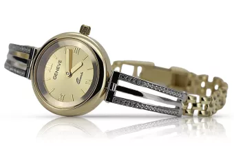 Жълт 14k злато 585 Geneve Lady часовник lw040yw