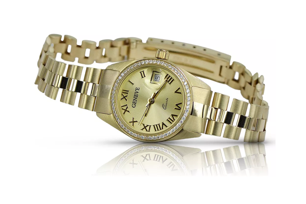 Reloj ★ de oro para damas zlotychlopak.pl Pureza de oro 585 333 ¡★ Precio bajo!