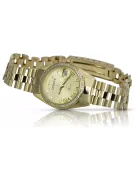 Prześliczny 14k 585 złoty damski zegarek Geneve lw078ydg&lbw009y