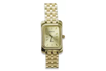 Goldene Herrenuhr Geneve ★ zlotychlopak.pl ★ Gold Reinheit 585 333 Niedriger Preis!