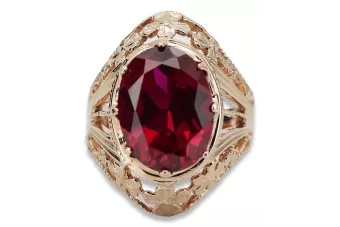 Russian Soviet rose 14k 585 gold Alexandrite Ruby Emerald Sapphire Zircon ring  vrc014