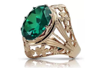Ruská sovietska ruža 14k 585 zlata Alexandrita Ruby Emerald Sapphire Zircon Ring VRC014