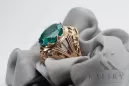 Rusia soviética Rose 14k 585 Oro Alexandrite Ruby Emerald Sapphire Zircon Anillo VRC014