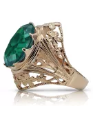 Российская советская роза 14K 585 Gold Alexandrite Ruby Emerald Sapphire Zircon кольцо VRC014